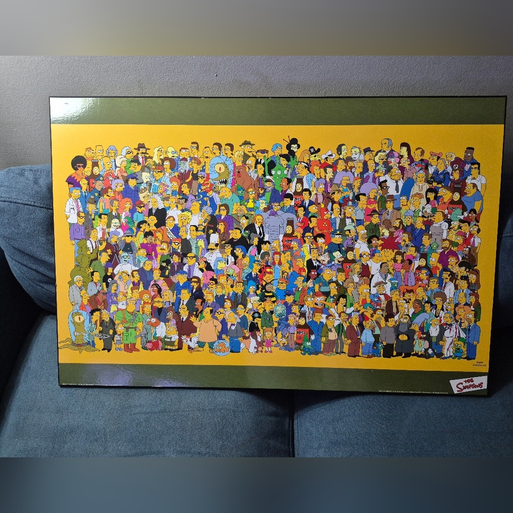 The Simpsons Character Collage Art Plaque